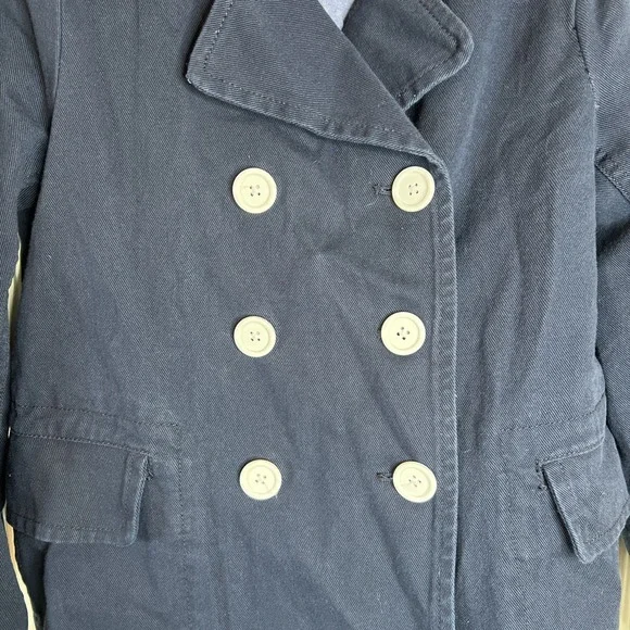 J.Crew Heavyweight Cotton Twill Pea Coat Navy Jacket‎ Size 10 - Picture 5 of 14